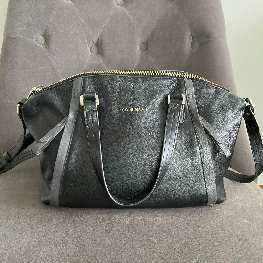 Cole Haan Leather Satchel Black